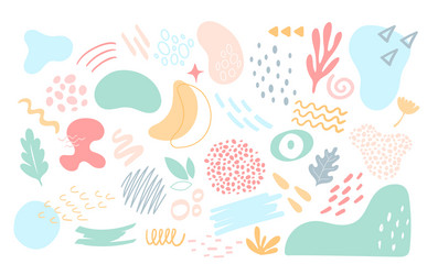 nature shape geometric forms line circle blob vector image