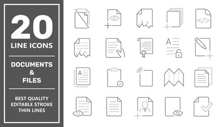 Hand drawn doodle document file icons Royalty Free Vector