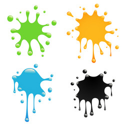 Set of paint splash Royalty Free Vector Image - VectorStock