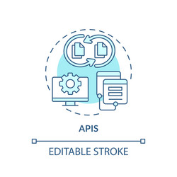 2d apis concept linear icon vector