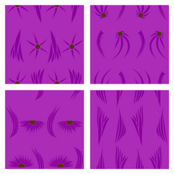 assembly of patterns in flower style vector image