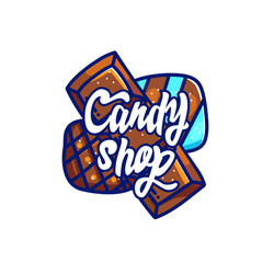 Candy shop hand drawn cartoon vector