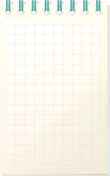 notebook template with grid paper vector