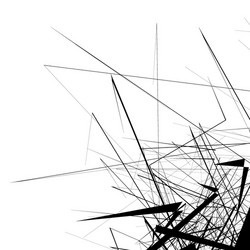 Monochrome random chaotic edgy lines abstract vector