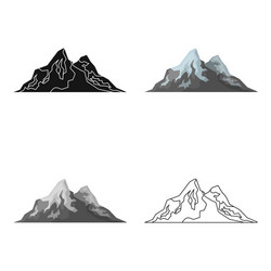 Sharp mountains on the tops of which snow vector