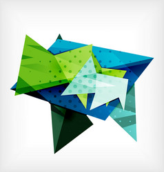 abstract 3d triangle blank background vector image