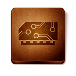 brown ram random access memory icon isolated vector image