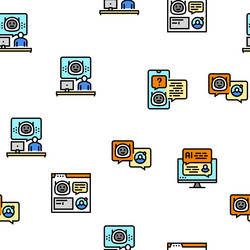 chat bot robot service online seamless vector image