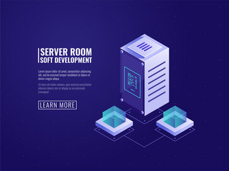 computer technology and data science concept vector image