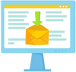 email with envelope sending vector image