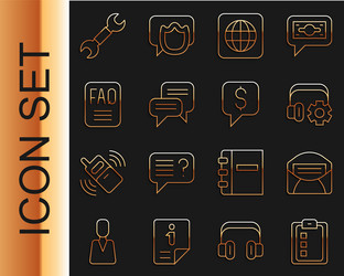 set line online quiz test survey mail and e vector image