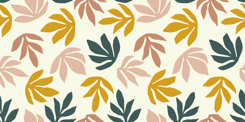simple seamless pattern with abstract leaves vector image