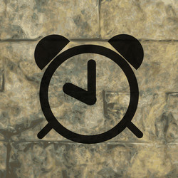 alarm clock flat modern web button and space vector image