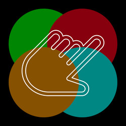 hand cursor - mouse pointer vector image