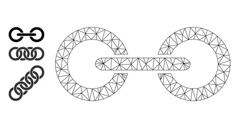 web carcass chain link icon and additional vector image
