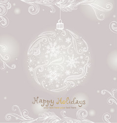 ornate christmas ball vector