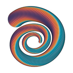 spiral the dynamic shape of parallel lines vector image