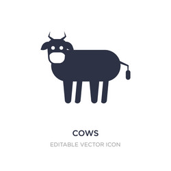 Cows icon on white background simple element from vector