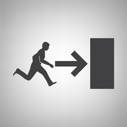 exit icon vector image