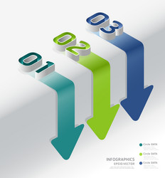 Isometric Graph Chart Layout vector image
