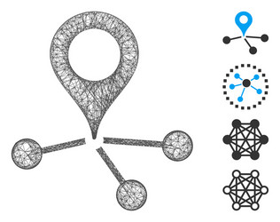 location links web mesh vector image