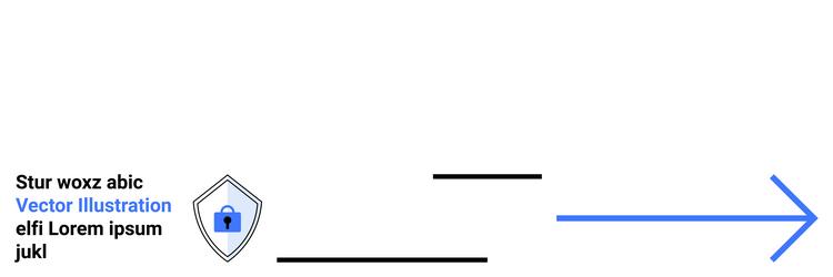 secure data transfer concept with shield and arrow vector image