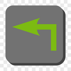 turn left rounded square button vector image