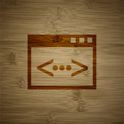code icon symbol flat modern web design with long vector image