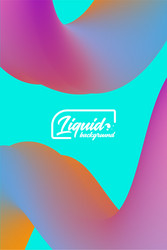 cover template with abstract liquid objects vector image