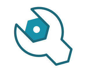 gear setting configuration single isolated icon vector image