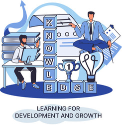 learning for development and growth self-learning vector image