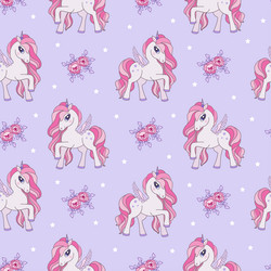 seamless pattern background with unicorn vector image