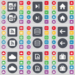 speaker media skip house rss database arrow left vector image