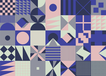 abstract geometric pattern design with basic vector image