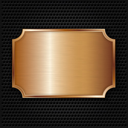 bronze texture plate vector