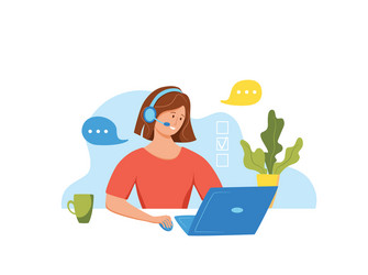 call center operator customer vector image
