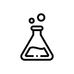 flask icon thin linear style design isolated vector image