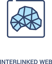 interlinked web concept 2 colored icon simple vector image