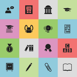 set of 16 editable science icons includes symbols vector image