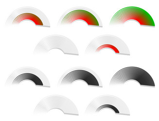 signal strength progress level indicator vector image