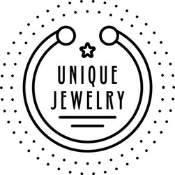 Unique bracelet jewelry logo outline style vector