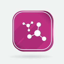 atom molecule color square icon vector image