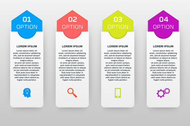 infographics template with four options vector