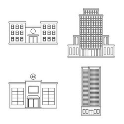 isolated object architecture and exterior icon vector image