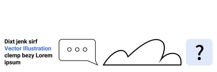 speech bubble abstract cloud and question mark vector image