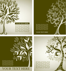 Elegant Tree Patterns vector image