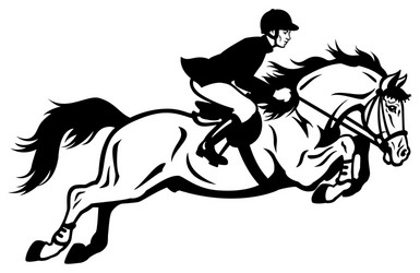 Horse Show Jumping Vector Image