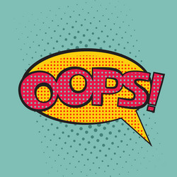 Pop art speech bubble vector