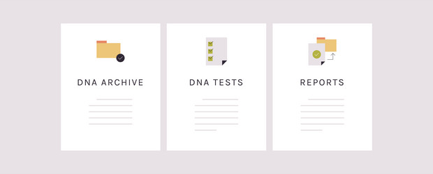 dna archive tests and reports web banners vector