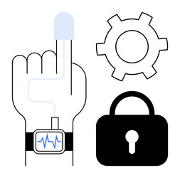 fingerprint authentication concept featuring vector image